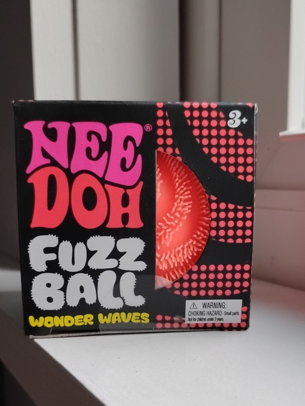 NeeDoh Fuzz Ball Wonder Waves - Orange, Kids Fidget Toy, Needoh Squishy